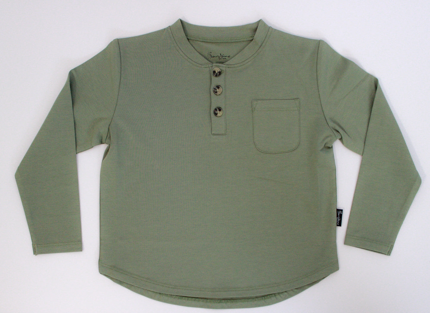 Moss Long Sleeve Pocket Henley