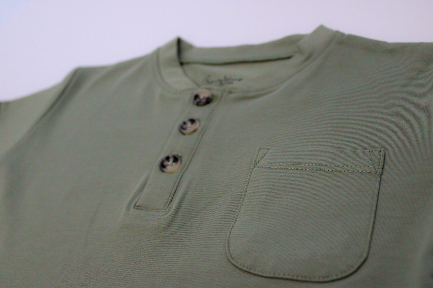 Moss Long Sleeve Pocket Henley