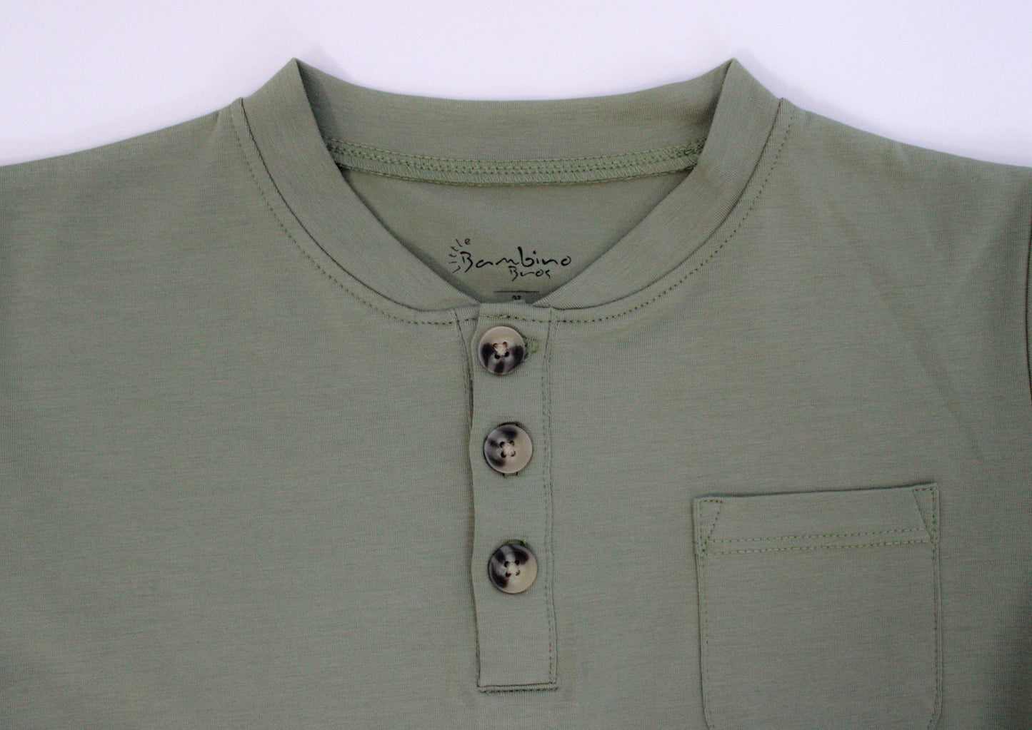 Moss Long Sleeve Pocket Henley