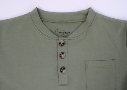 Moss Long Sleeve Pocket Henley